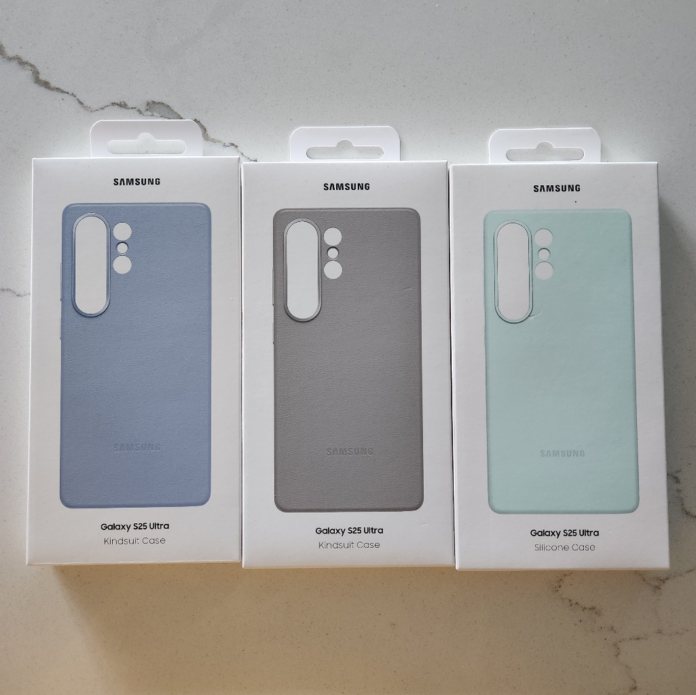 New Samsung Galaxy S25 Ultra Cases - Blue, Gray, Mint - 3 sold together
